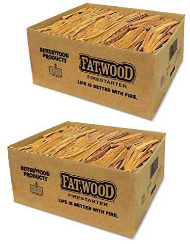 Better Wood Products Fatwood Fire Starter Sticks, 50 Lb per Box, 2-Pack