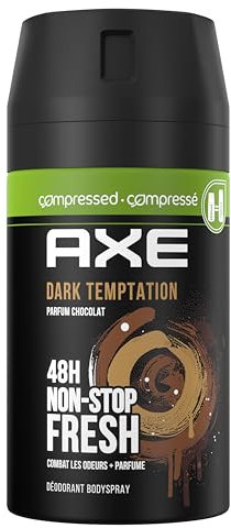 Axe Déodorant Homme Bodyspray Compressé, Dark Temptation, 48 h, lot de 6x100ml