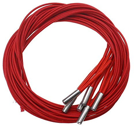 YINETTECH 6pcs 24V Voltage 40W Power 6x20mm Cartridge Heater with 1m Cable Single-head Heating Tube For 3D Printer