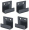 Sayayo Stainless Steel Picture Rail Hooks Picture Hanging Mirror Clips Mirror Fixings Hanging Kits Heavy Duty Ceramic Tile Display Bracket, Matte Black Finish, 4 PCS (15MM Inside Width)