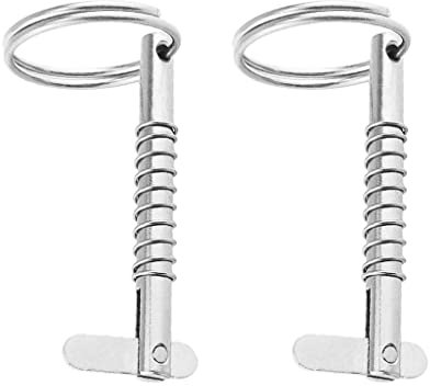 B Baosity 2 TLG. Boot Edelstahl Steckbolzen Schnellverschlussstift mit Zugring für Deckscharnier, Φ 5 mm, 51 mm Länge