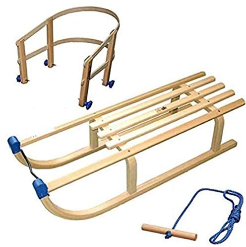 Colint Schlitten 100 Rodel Davos Lehne Holz Leine Set Rodelschlitten R. P. L. TÜV