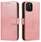 LOLFZ Wallet Case for iPhone 12 Pro Max, Vintage Leather Book Case with Card Holder Kickstand Magnetic Closure Flip Case Cover for iPhone 12 Pro Max 6.7 inch - Rose Gold