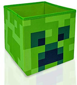 Minecraft Creeper Storage Cube Organizer Storage Cube | 10-Inch Bin