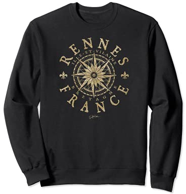 JCombs: Rennes, Bretagna, Francia, Rosa dei Venti Felpa