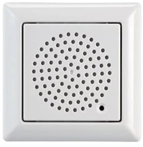 Grothe Funkklingel Türklingel Funkgong Türglocke Empfänger ohne Taster Unterputz 250m Reichweite 15 Melodien Weiß UP-FG E 230 (Geeigent für Unterputzdosen inklusive Montageblech und Rahmen)