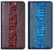 Aveuri iPhone 12 Mini Phone Case, Luxury Ostrich Texture Genuine Leather Magnetic Flip Cover Case For Apple iPhone 12 Mini 5.4 with Kickstand Card Slots (Blue)