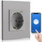 BSEED Wifi Smart Steckdose,arbeitet mit Amazon Alexa,Google Home,Timing-Funktion und APP-Steuerung,1 Fach Schuko Steckdose Grau,Unterputz Glas Intelligente Steckdose-auf NUR 2.4 GHz Netzwerk