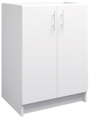JD Greta Fixed Height 600mm Kitchen Base Cabinet Floor Unit (Without Worktop) – White Matt