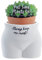 Boxer Gifts Always Keep Me Moist' Novelty Body Shaped Plant Pot | Funny Rude Home Décor Gift, Ceramic, White,Black, One Size