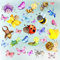 WandSticker4U®- [48 Stück] Fensterbilder Kinder BIENEN & KÄFER & SCHMETTERLINGE selbstklebend I Fenstersticker Kinder Bienen Tiere I Fensteraufkleber Fensterdeko Kinderzimmer Frühling Sommer GROß