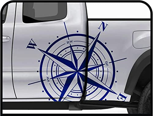 Kit 2 autocollants camping-car rose des vents pour voitures van et vans graphiques adhésifs pour voitures camping-car Stickers Van Van minibus (Autre Couleur (Contactez Nous))