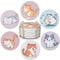 Niedliche Untersetzer, Set mit 6 Untersetzern für Katzenliebhaber, mit Halter, Keramik-Untersetzer für Tisch, Getränke, Katzen-Thema, Geschenke, Kawaii, Anime-Dekoration, Büro, Schreibtisch,