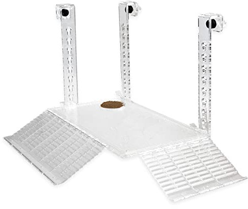 ANMOO Rampa per Tartarughe in Acrilico - Piattaforma da Appendere, Habitat Atossico, Accessori per Terrario Rettili (XL)