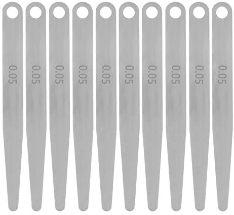 QUARKZMAN 10pz Sensore Calibro 0.05mm Spessore Calibro 65MN Acciaio Metrico Divario Misurazione Strumento Singola Lama