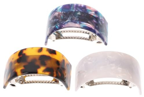 FOMIYES 3 Pièces Barrettes à Mâchoires De Crabe Porte-griffes De Cheveux Pour Femmes Costumes Pour Femmes à Ressort Queue De Cheval Dense Aux Femmes Clip Demi-rond