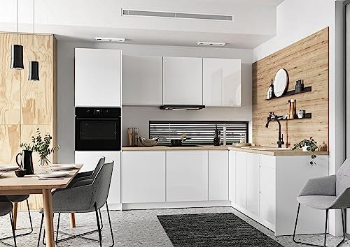 Genérico Muebles de Cocina en L con Torre 430 cms Color Blanco ref-74A