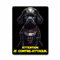 Panneau attention au chien guerre des étoiles - pvc rigide 15x20cm pour portail, entrée, garage, mur maison extérieur, 100% français