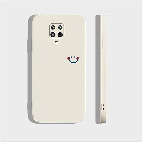 Custodia Morbida in Silicone Compatibile con Xiaomi Redmi Note 9 Pro 4G/Note 9S Cover,Bianco