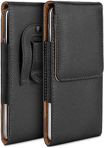 moex Plug Case für Murena One Hülle mit Gürtelclip, Handy Gürteltasche PU Leder, Handyhülle zum Einstecken, Lederhülle Gürtel Schutzhülle Einsteckhülle Etui, Schwarz
