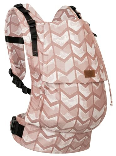Hoppediz Buckle Toddler, Babytrage für Kleinkinder (9-25 kg), Design Amsterdam rose