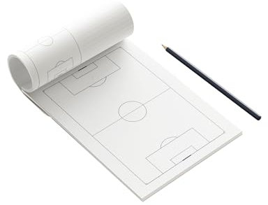 Cawila PRO Notepad, Fußball Taktikblock, A6, 50 Blatt
