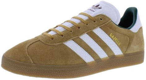 adidas Original Gazelle Schuhe Herren ID7990, Braun/Ghost White/Collegiate Burgundy/Mesa, 13