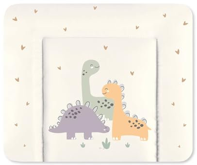 Julius Zöllner Wickelauflage Softy 65x75 cm - Wickelunterlage - wasserdicht und abwischbar - Made in Germany – Oeko-Tex Standard 100 – Little Dinos