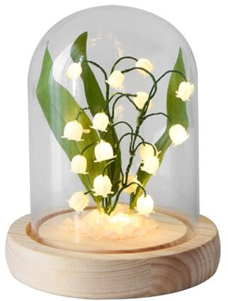 Lily of Valley Lamp DIY Night Light Bedroom Artificial Flowers Desk Home Decorations Lamp Battery Powered Material Kit