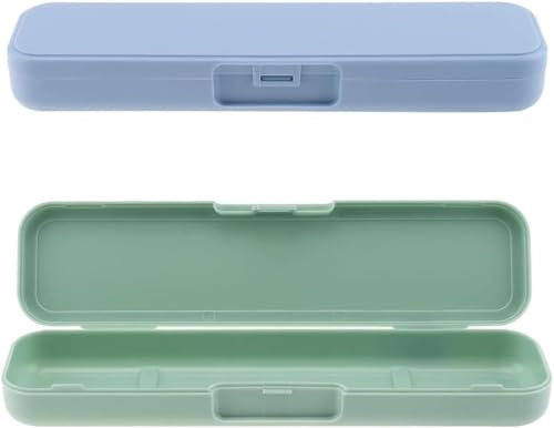 KSUKTSW 2 PCS Tragbare Besteckbox, Reisebesteck Aufbewahrungsbox, Tragbare Essstäbchen Löffel Gabel Aufbewahrungsbox, Besteck Etui für Camping, für Camping Picknick Reisen Arbeiten