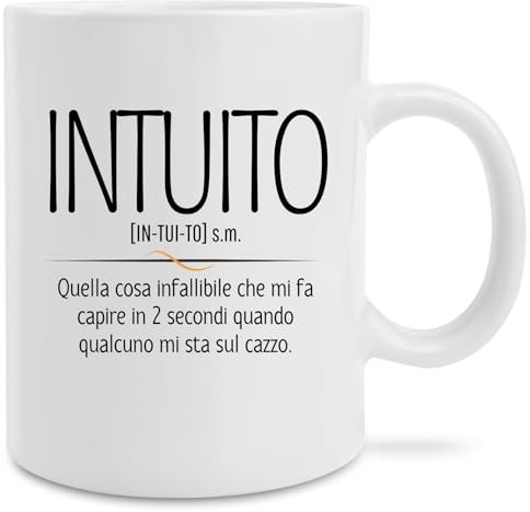 Hole Gadget Tazze Divertenti, Tazza Mug con Idee Regalo Divertente e Originali da Colazione o da The, Regali Simpatici per Sorella, Mamma, San Valentino, Uomo, Donna (Intuito)