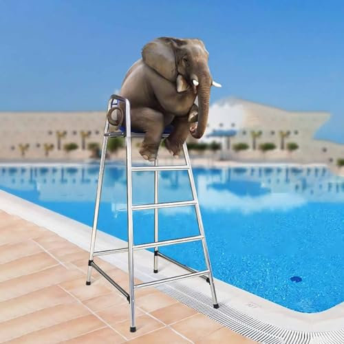 CHZDPP Schwimmbad Rettungsschwimmer-Stühle 180cm/ 71 Zoll Pool Rettungsschwimmer Stühle, für draußen und drinnen, Hochbelastbar Liegestühle für Wettkampf See Strand