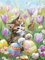 Malen nach Zahlen Erwachsene Katze DIY Ölmalerei Ostereier Malen nach Zahlen Kinder Kits, auf Leinwand Acrylmalerei Nach Zahlen mit Pinseln Leinwand, Zimmer Deko Wohnzimmer Gifts,30x40cm (Rahmenlos)