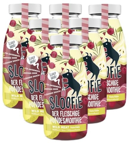 Sloofie der Hundesmoothie, 6er Meat Wild (Reh), der natürliche Hundesnack, Made in Germany,