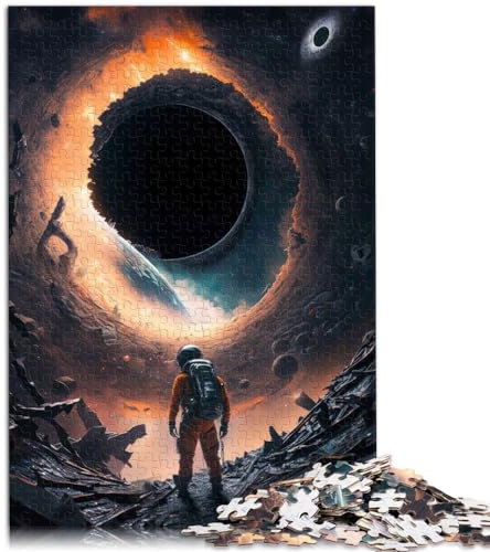 Puzzle für Erwachsene 1000 Teile, Schwarzes Loch, Holzpuzzle für Teenager und Kinder, Challenge Family, Größe: 50 x 75 cm