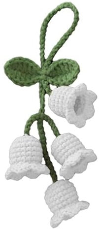 Creative Knitted Orchid Flower Keychain, Crochet Flower Pendant for Car Key Purse Phone Supplies, Mini Macrame Keychains, Boho Macrame Bag Charms or Car Key Purse Phone Wallet Keychains