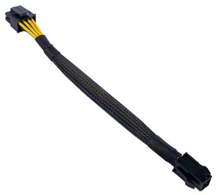 ZLKSKER 4 Pin to 8 Pin CPU Power Cable/Adapter (8 Inch, 18AWG), 4 Pin Female to 8 Pin (4+4) Male Connector, ATX 12V Internal Power Extension Cable
