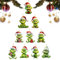 Zixrmor 10 Stück Grinch Weihnachtenanhänger, 2024 Grinch Weihnachtsdeko,mit elastischer Kordel 2D acryl Anhänger, fröhliche weihnachtsschmuck für Weihnachtsbaum Deko, Urlaub, Party (10)