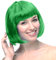 Perücke Cabaret Damen Bob Perücke 30cm Kurze Perücke Frauen Bob Wig Pagenkopf Pagen Charleston Perücken für Halloween Cosplay Party Karneval Fasching Motto Party (Grün)
