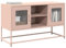 Rantry Mobile TV Rosa 100,5x39x60,5 cm in Acciaio, Mobile Porta TV Mobiletto Basso per TV per Tavolino da Salotto Industriale Supporto TV Soggiorno