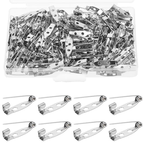 Broschennadeln 100 Stück 25 mm Broschennadel Sicherheitsnadel Broschennadeln Pins für DIY Handwerk, Craft Sicherheitsnadel,für Schmuck- und Handarbeiten