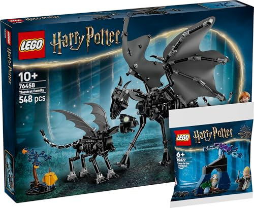 Lego Thestral Famille Lego 76458 – Figurines avec ailes, têtes et jambes mobiles, avec Draco dans la forêt interdite Polybag (30677)