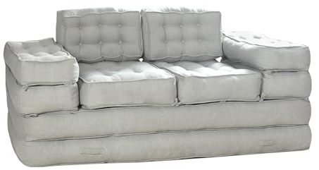 Vente-unique - Modulierbares Sofa Dilako Stoff Grau 195 cmx70 cm | Grau|Stoff