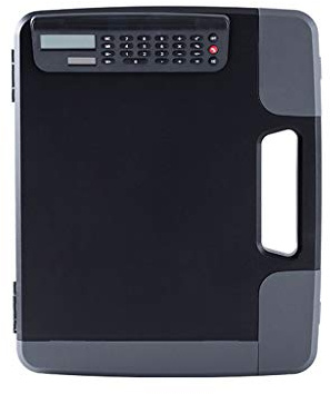 Organiseur de documents avec porte-bloc et calculatrice 307 x 366 mm Organiseur de fichiers avec porte-bloc pour calculatrice scolaire avec rouleau de papier