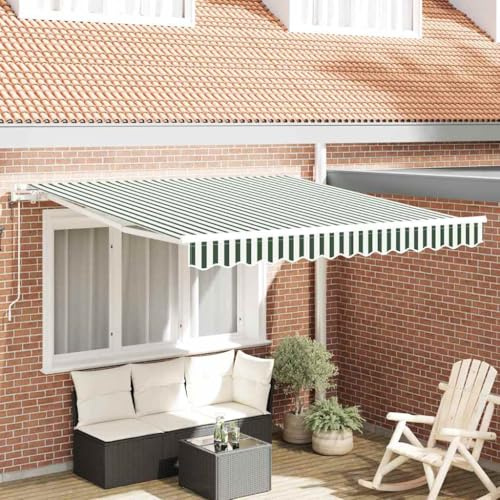 Tenda da sole motorizzata estensibile per esterni, 300 x 250 cm, montaggio a parete, con braccio articolato in poliestere rivestito in poliuretano, acciaio verniciato a polvere e telaio in alluminio