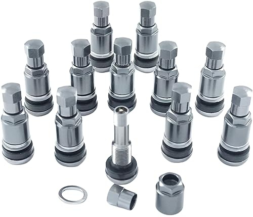 20x Aluventile 11,3mm Aluminium-Ventil Felgenventile Metall-Ventil Anthrazit Grau Leicht