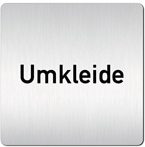 Türschilder24 XXL Schild - Türschild (B) • 125 x 125 mm • Umkleide - Umkleideraum • 1,5 mm Aluminium Vollmaterial • 100% Made in Germany