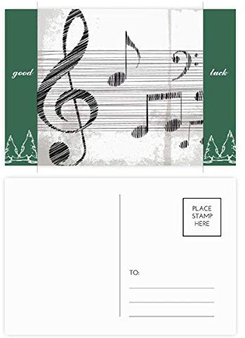 Klassisches, schönes Musik-Postkarten-Set mit einfachem Muster, 20 Stück