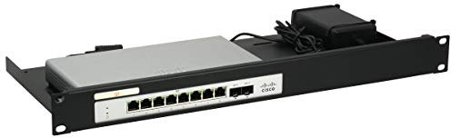 RACKMOUNT.IT CISRACK RM-CI-T3 Rackmount Kit – für Firewall, Switch – 1U Rack Höhe x 48,3 cm Rack-Breite – Rack-montierbar – Tiefschwarz – TAA Compliance
