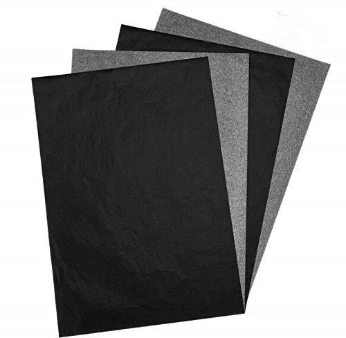 Transparentpapier, A4, Carbon, Kopierpapier, Transparentpapier, für Holz, Papier, Leinwand und andere Oberflächen, 100 Blatt Schwarz